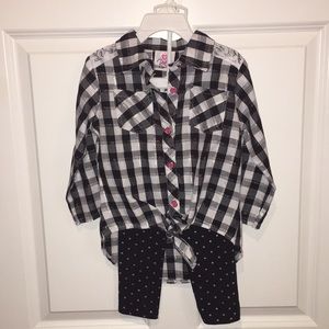 Toddler tunic shirt & leggings set 3T